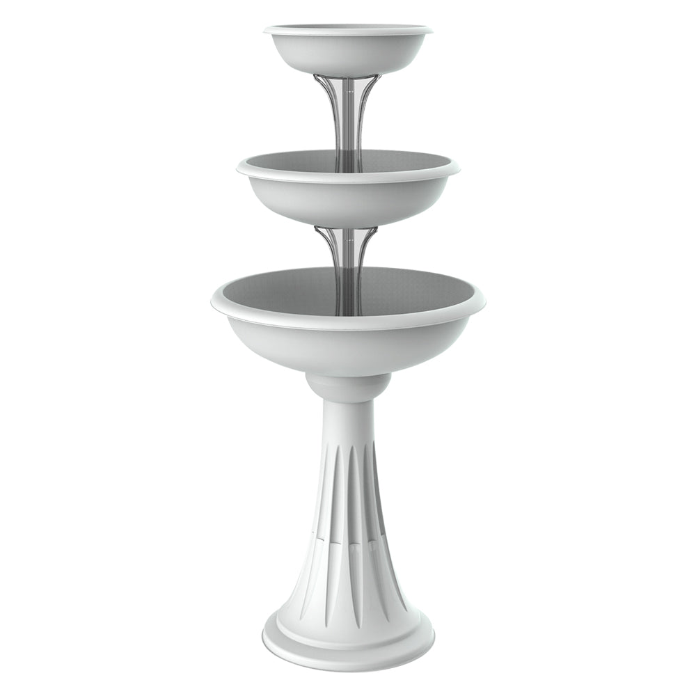 CIOTOLA PER FIORI CON COLONNA 'TREVI' Ø cm 30/40/50 - grigio