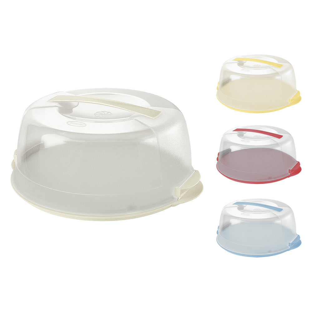 CONTENITORE PORTA TORTE IN PLASTICA cm 36,5x32,8xh.15 - bianco