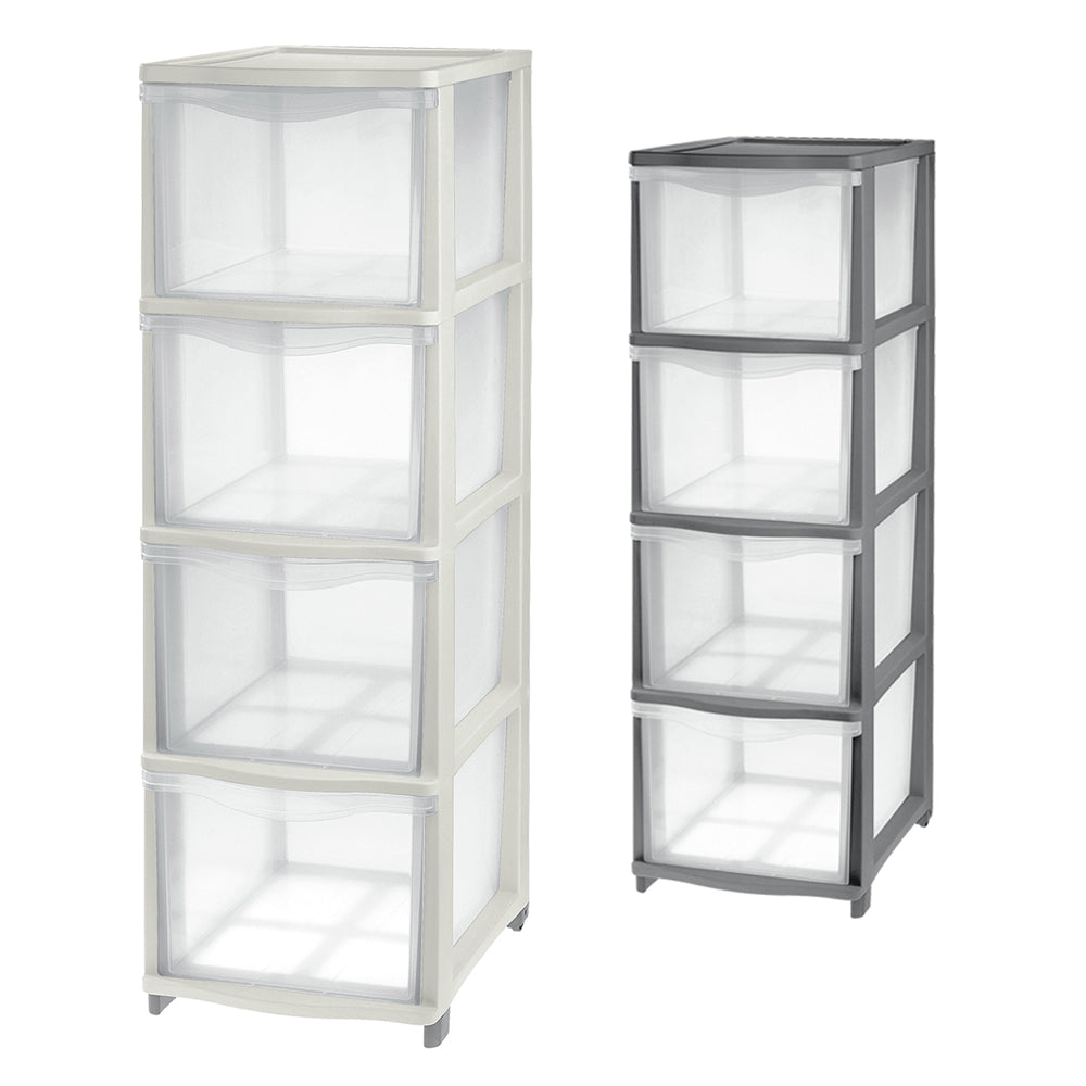 CASSETTIERA 'COVER LINE' colore trasparente/bianco