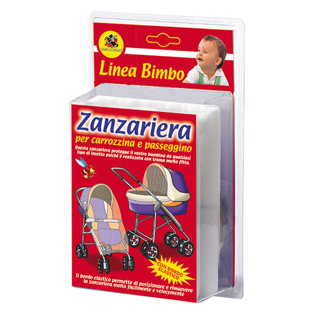 ZANZARIERA IN POLIESTERE PER CARROZZINA cm 150 x 130 - col. bianco