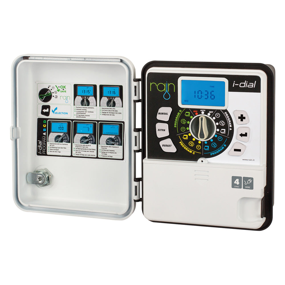 CENTRALINA PER IRRIGAZIONE RAIN 'I-DIAL' 4 stazioni - 24 volt