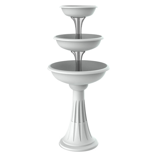CIOTOLA PER FIORI CON COLONNA 'TREVI' Ø cm 30/40/50 - grigio