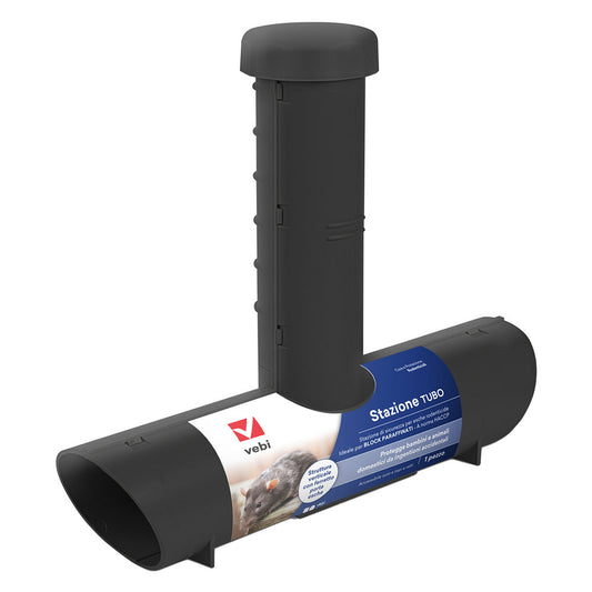 STAZIONE DI SICUREZZA PER ESCHE RODENTICIDE Tubo - cm. 28 x 6,1 x 23,5