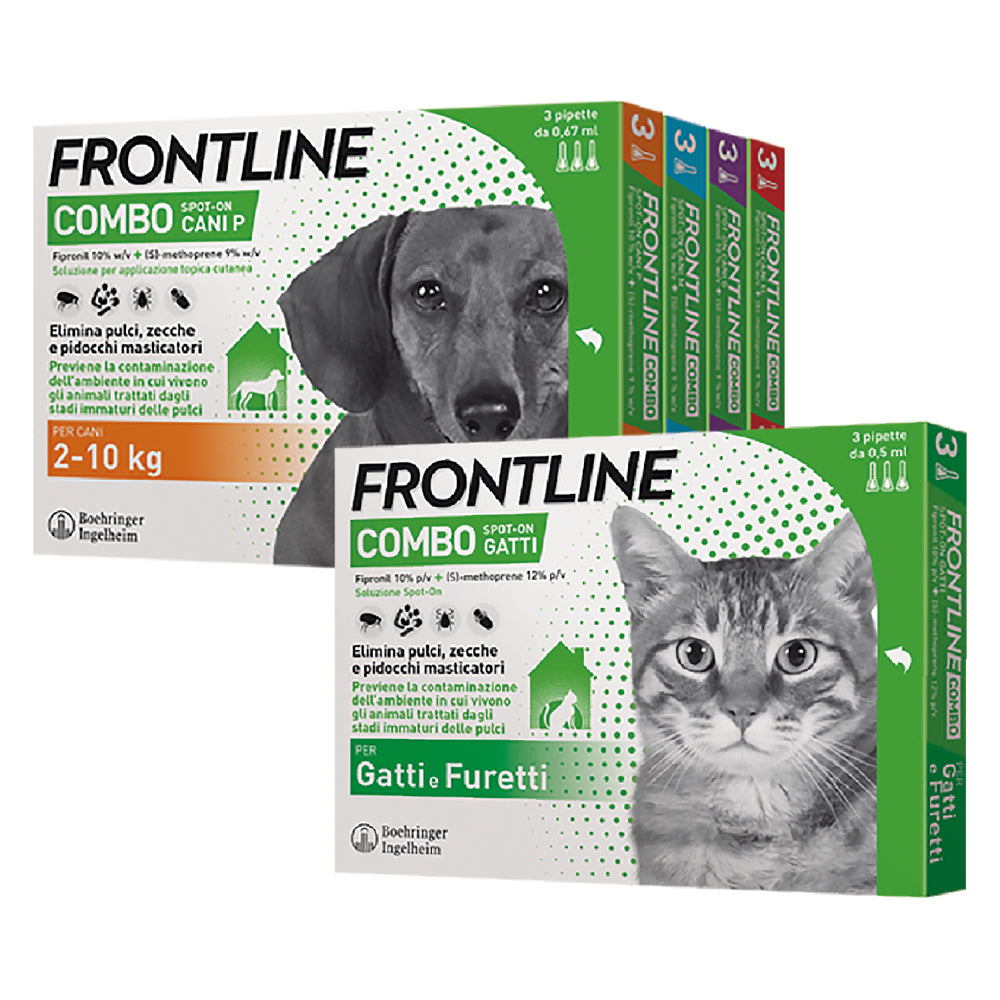 ANTIPARASSITARIO 'FRONTLINE COMBO' cani 2/10 kg - 3 pipette ml 0,67