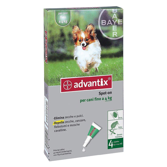 ANTIPARASSITARIO 'ADVANTIX SPOT-ON' 10-25 kg - 4 pipette ml 2,5