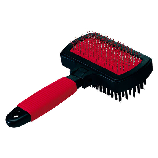 SPAZZOLA CARDATRICE COMBINATA 'GRO' cm 17 x 10,5 x h.5