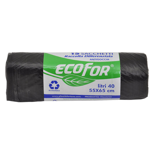 SACCHETTI PER PATTUMIERA cm 55 x  65  cf.15 pz - trasparenti