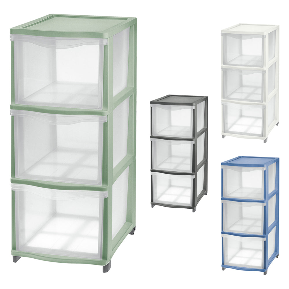 CASSETTIERA 'COVER LINE' colore trasparente/bianco