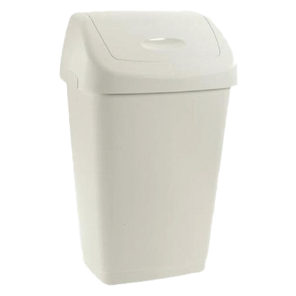 BIDONE IMMONDIZIA 'GRACE' Lt 25 - cm 32,5 x 25,5 x h 52 bianca