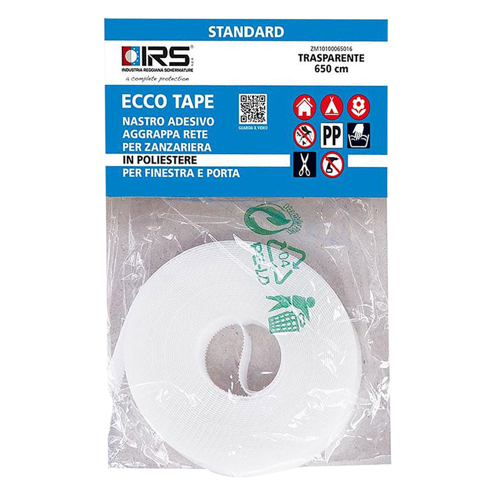 NASTRO IN VELCRO PER ZANZARIERE 'ECCO TAPE 650' mm 10 x 6,5 mt