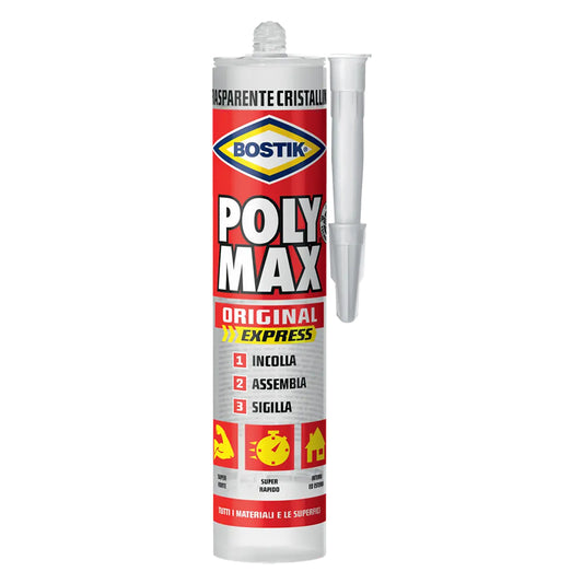 ADESIVO SIGILLANTE UNIVERSALE 'POLY MAX' CRISTAL E gr. 115 (clip strip)
