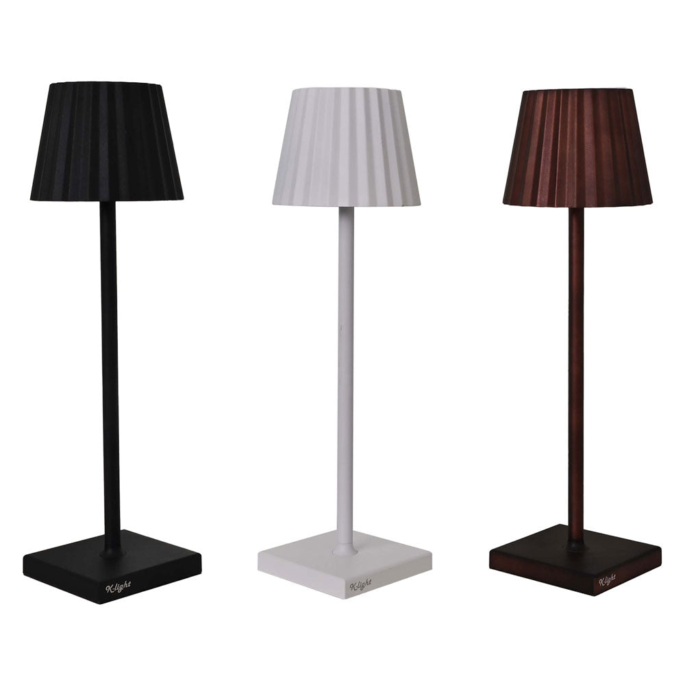 LAMPADA DA TAVOLO RICARICABILE 'K-LIGHT' corpo colore nero