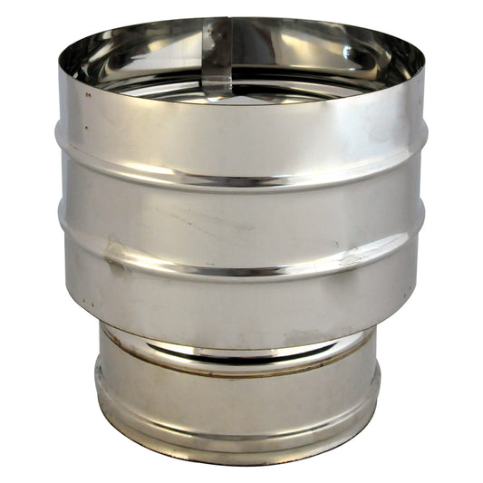 FUMAIOLO A CAPPELLO DOPPIA PARETE 'ANTIVENTO' Ø 13/18 cm